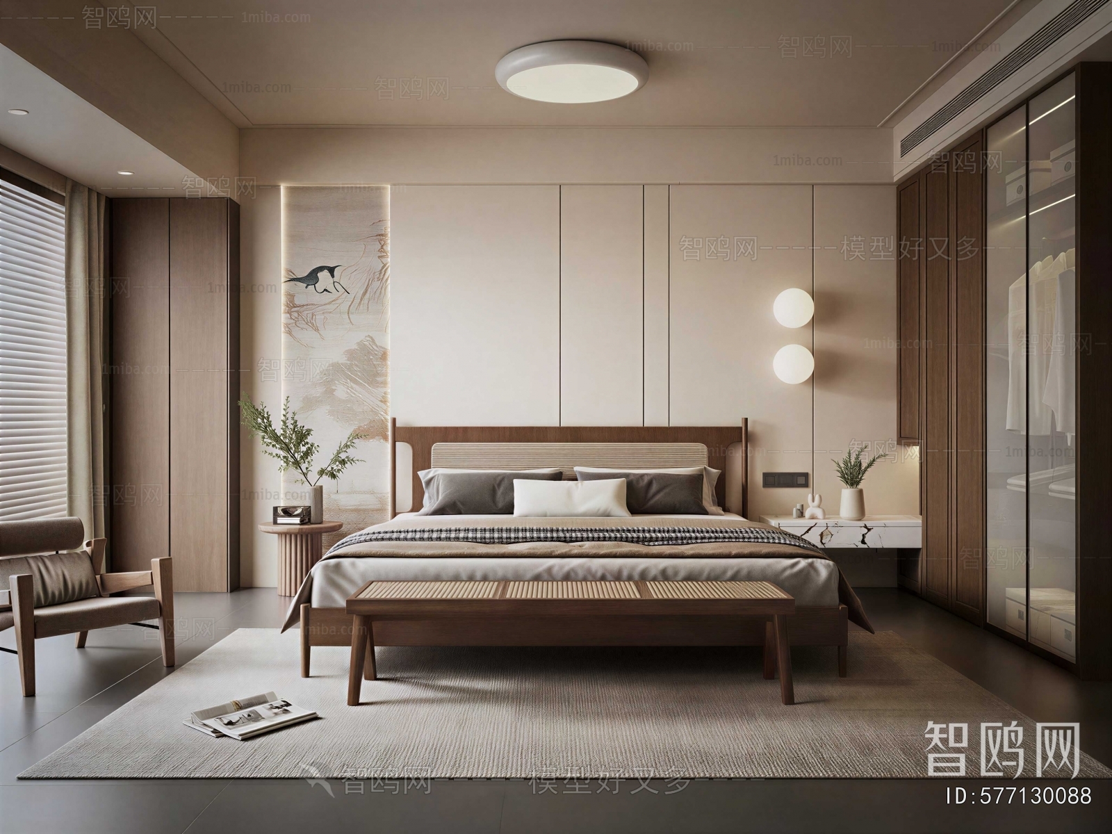 New Chinese Style Bedroom