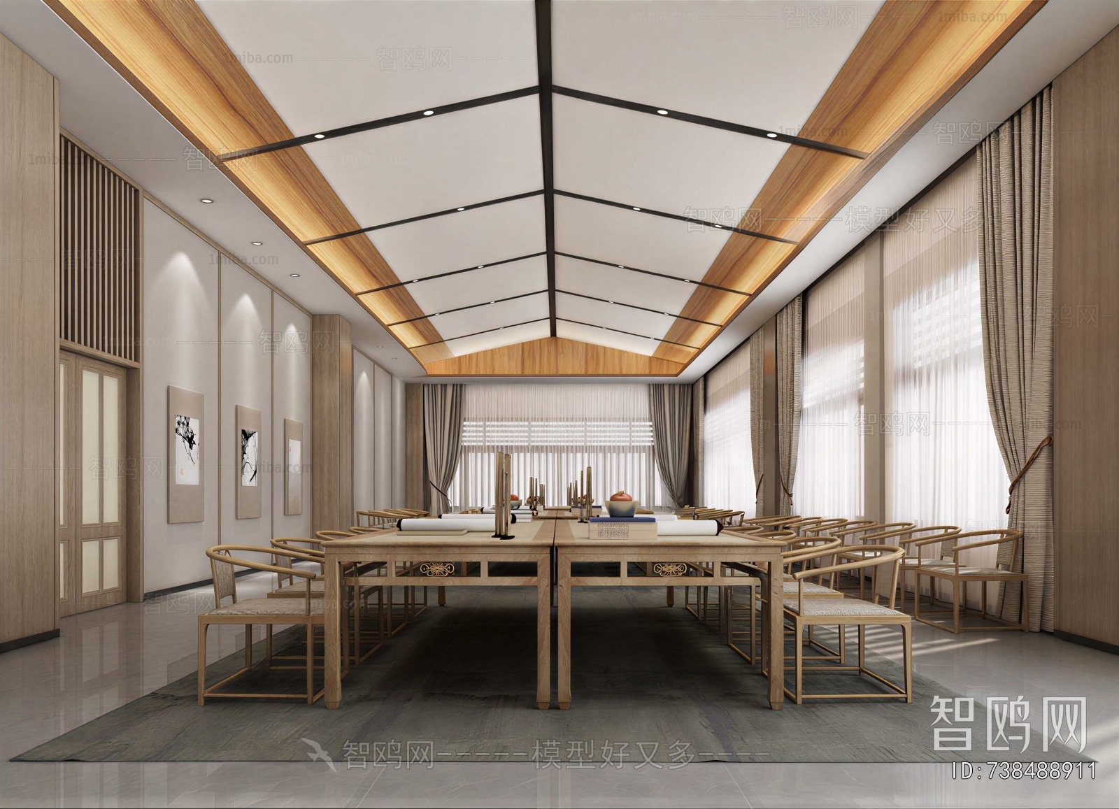 New Chinese Style Meeting Room