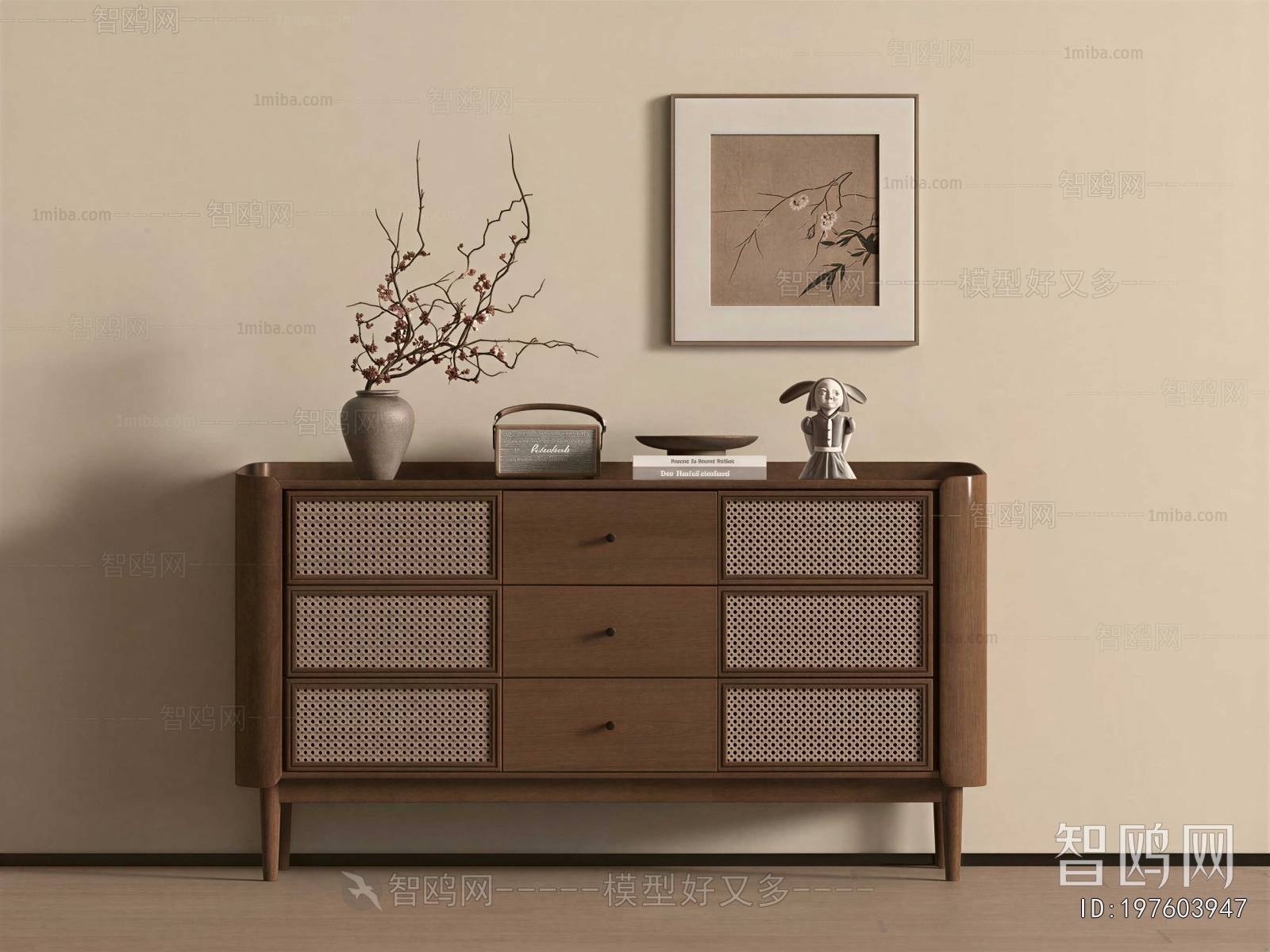 New Chinese Style Side Cabinet