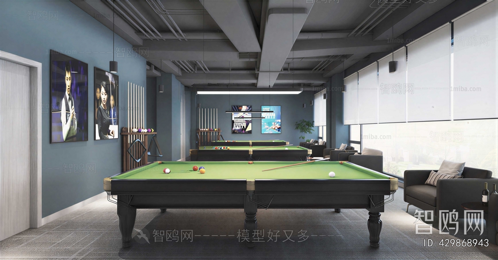 Modern Billiard Room