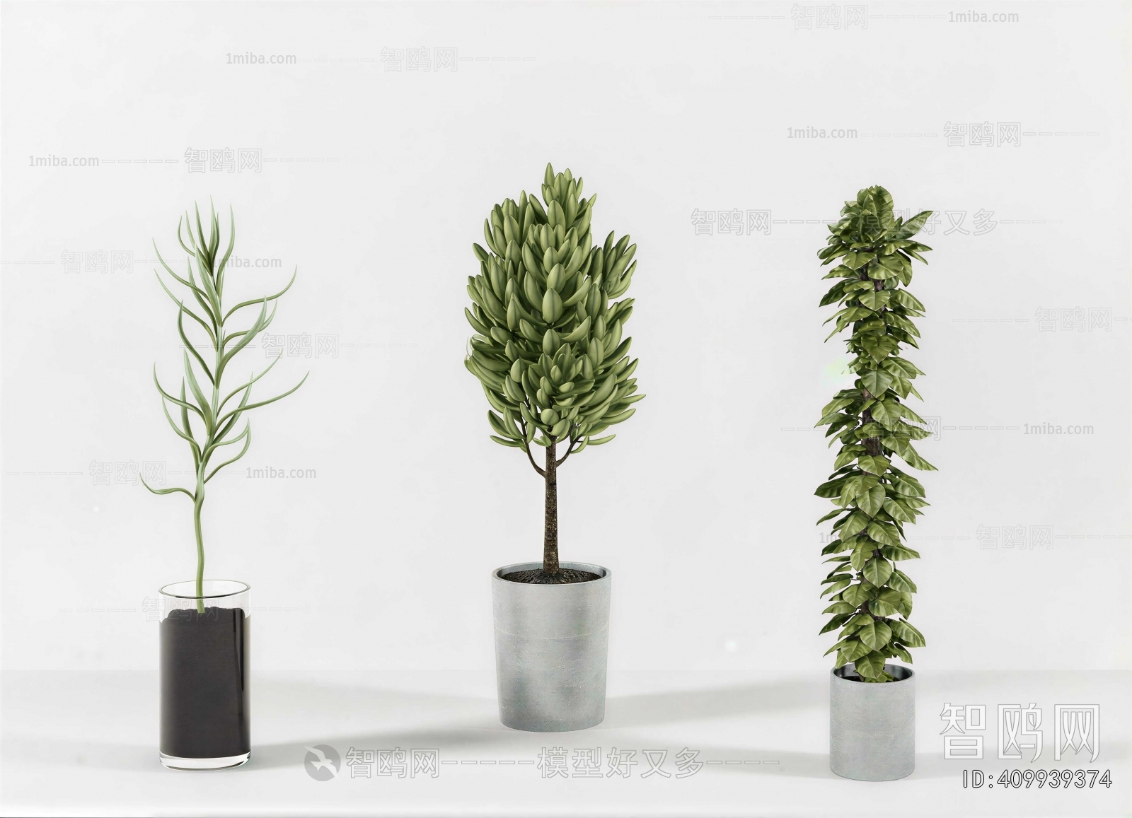 Modern Ground Green Plant Potted Plants
