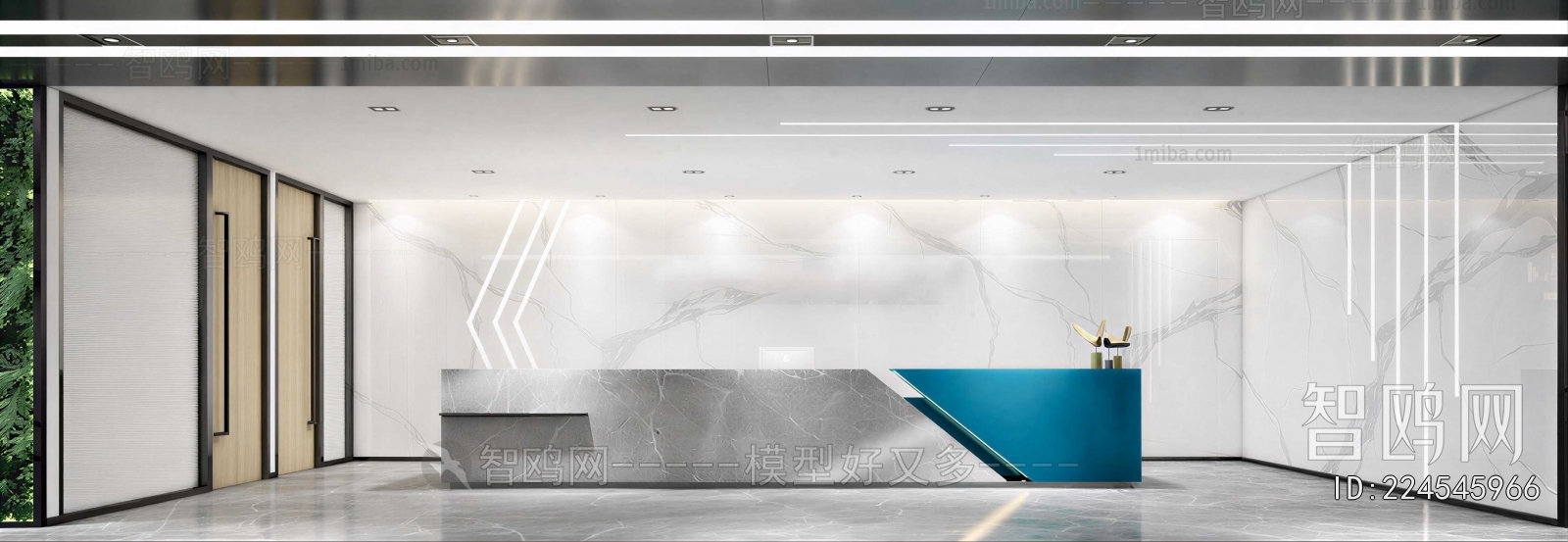 Modern Office Reception Desk