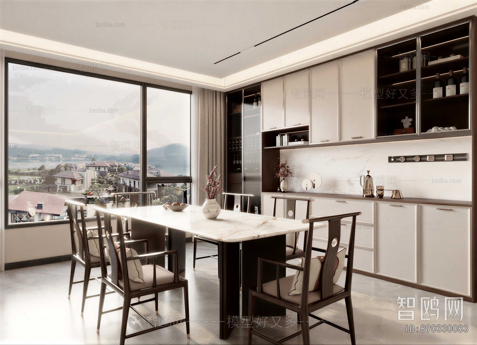 New Chinese Style Dining Room