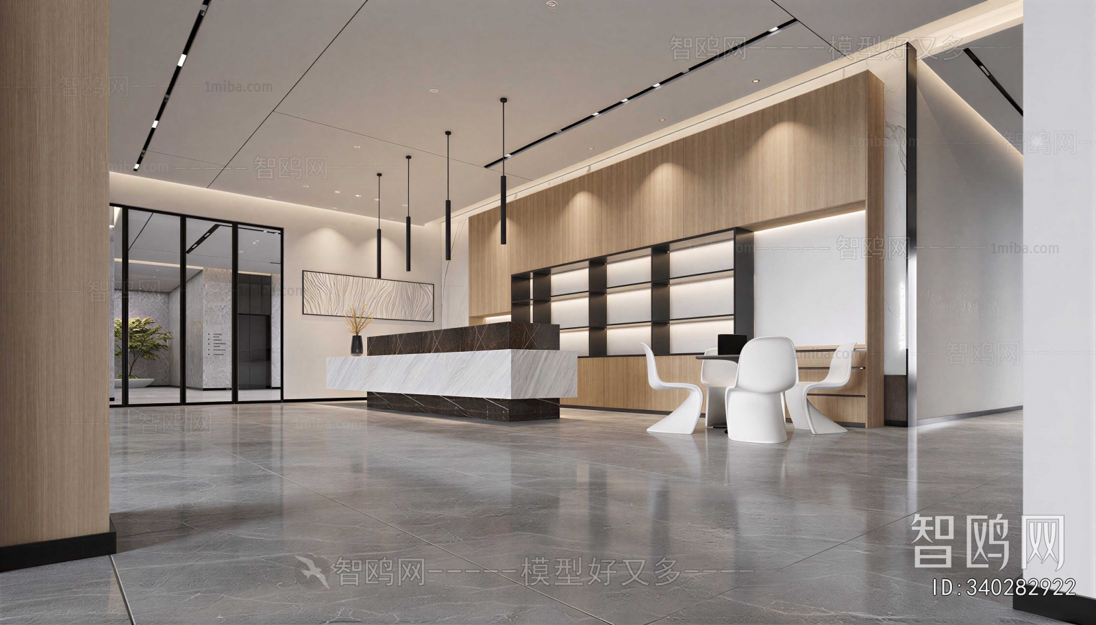 Modern Office Reception Desk