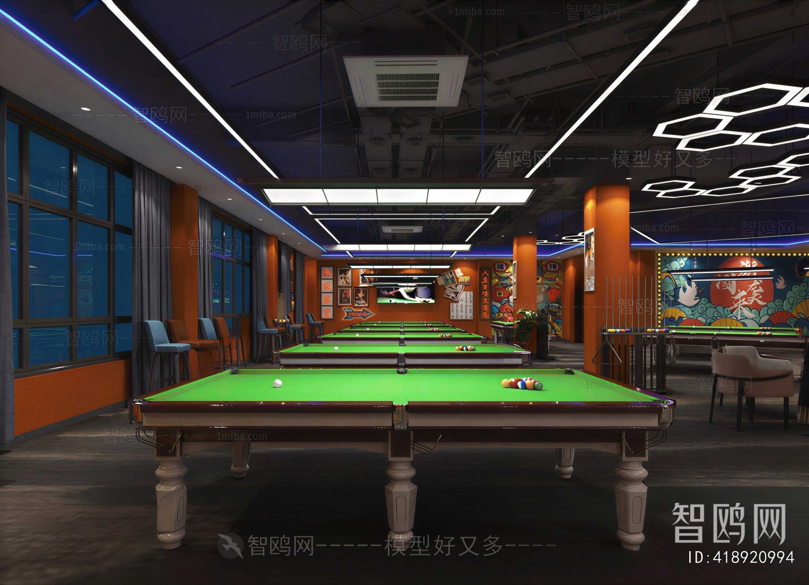 Modern Billiard Room