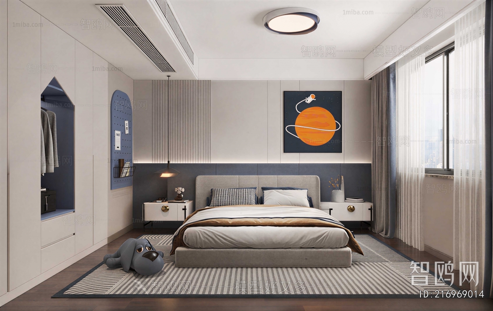 Modern Boy's Room And Son's Room