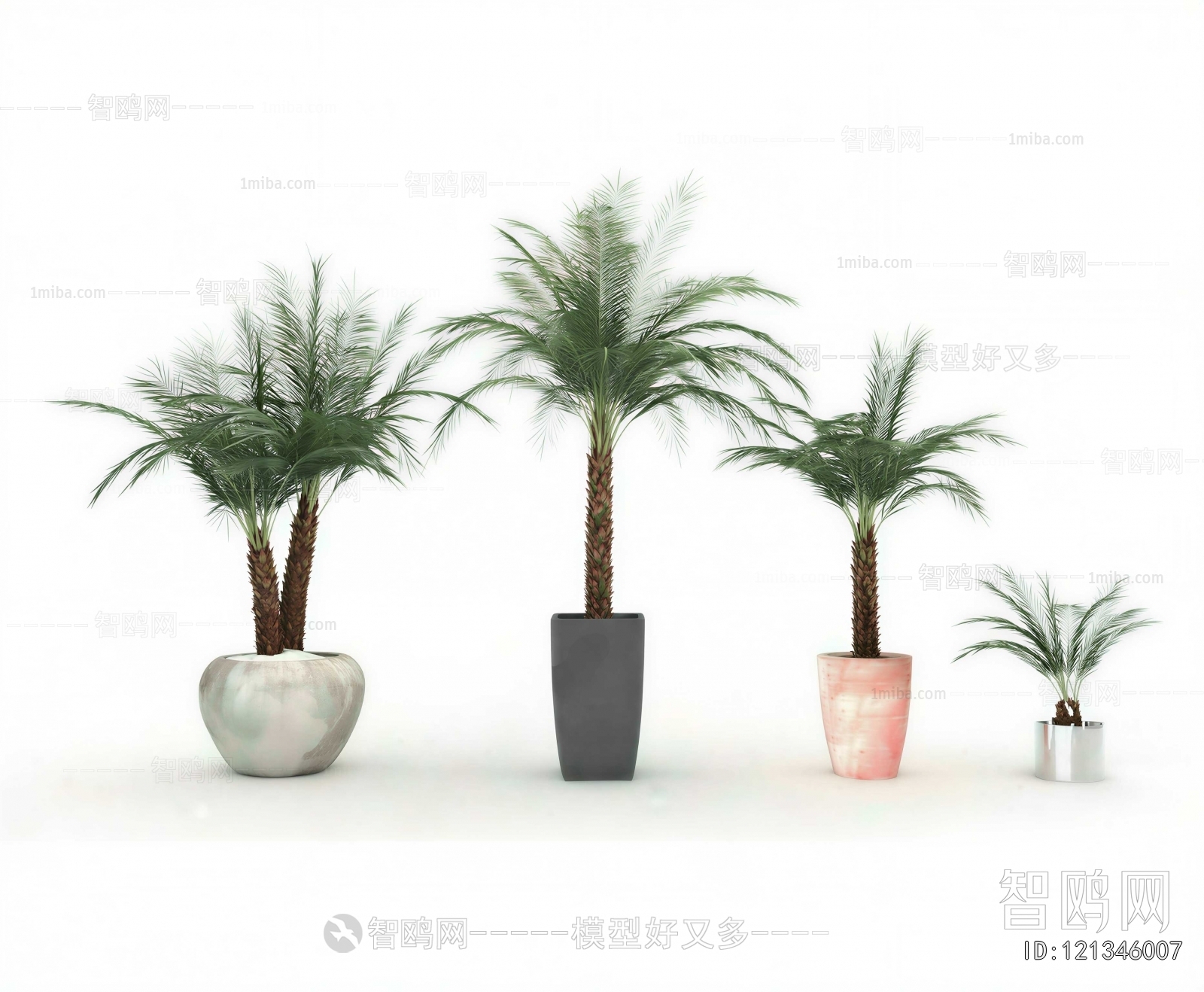 Modern Ground Green Plant Potted Plants