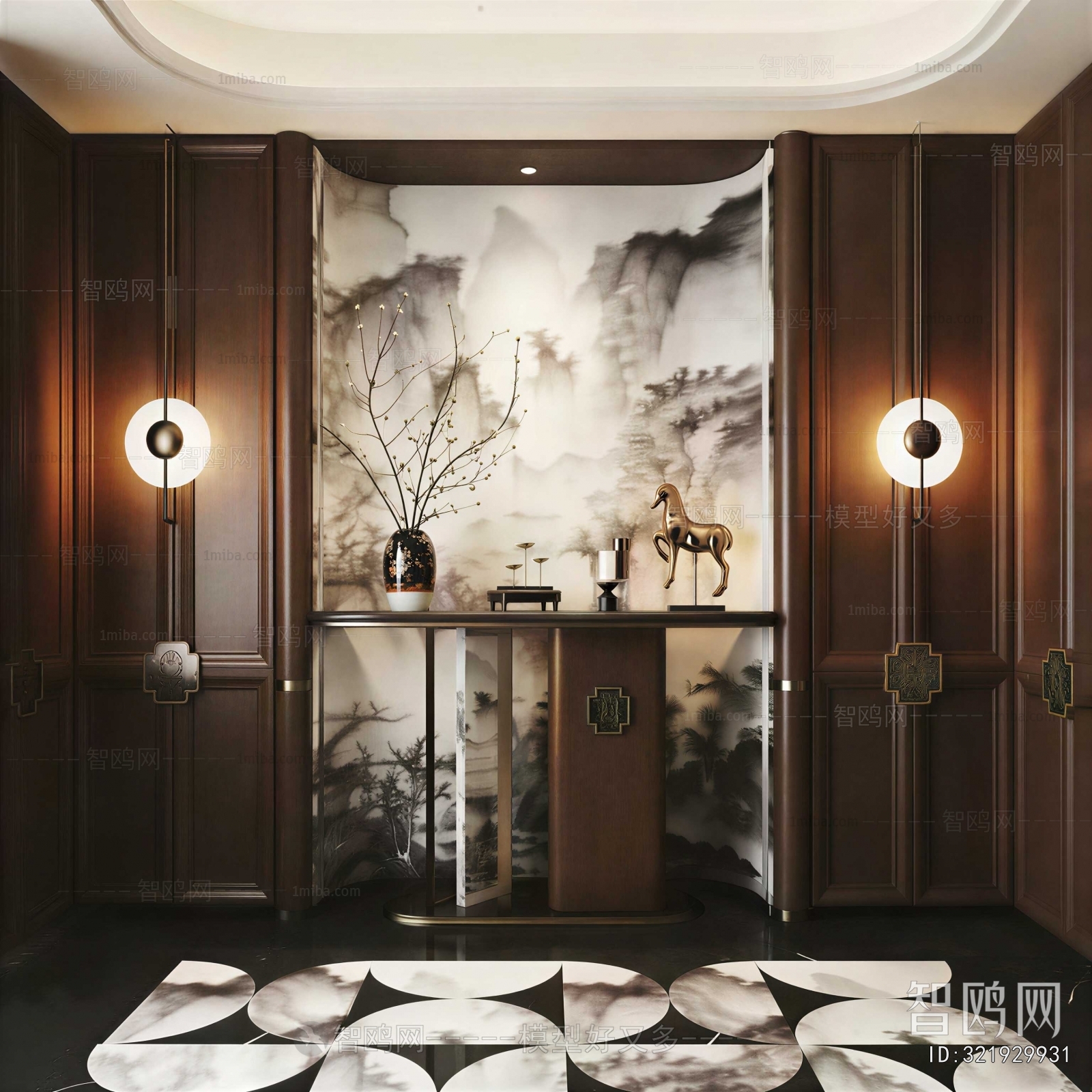 New Chinese Style Hallway