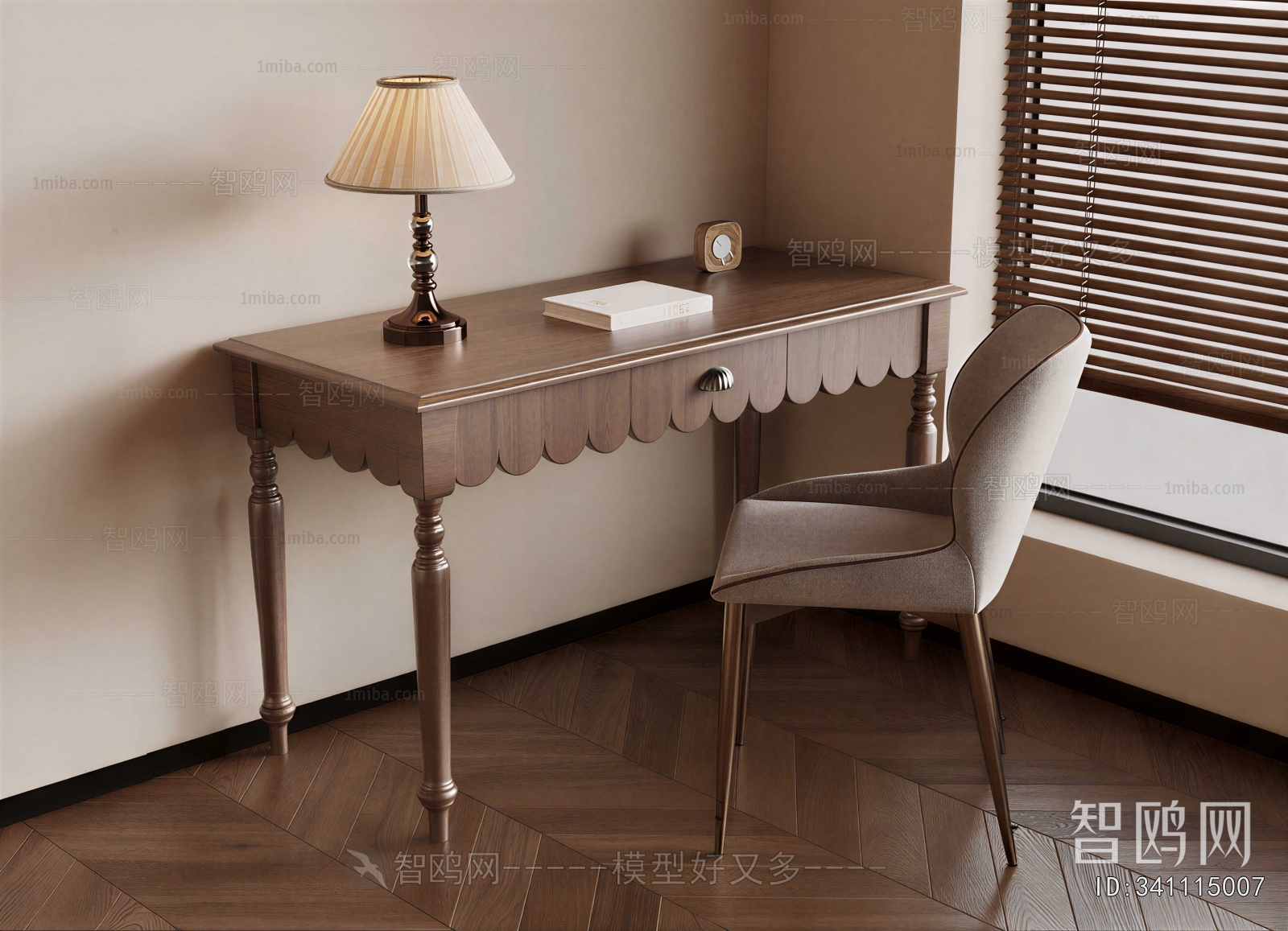 French Style Computer Desk And Chair