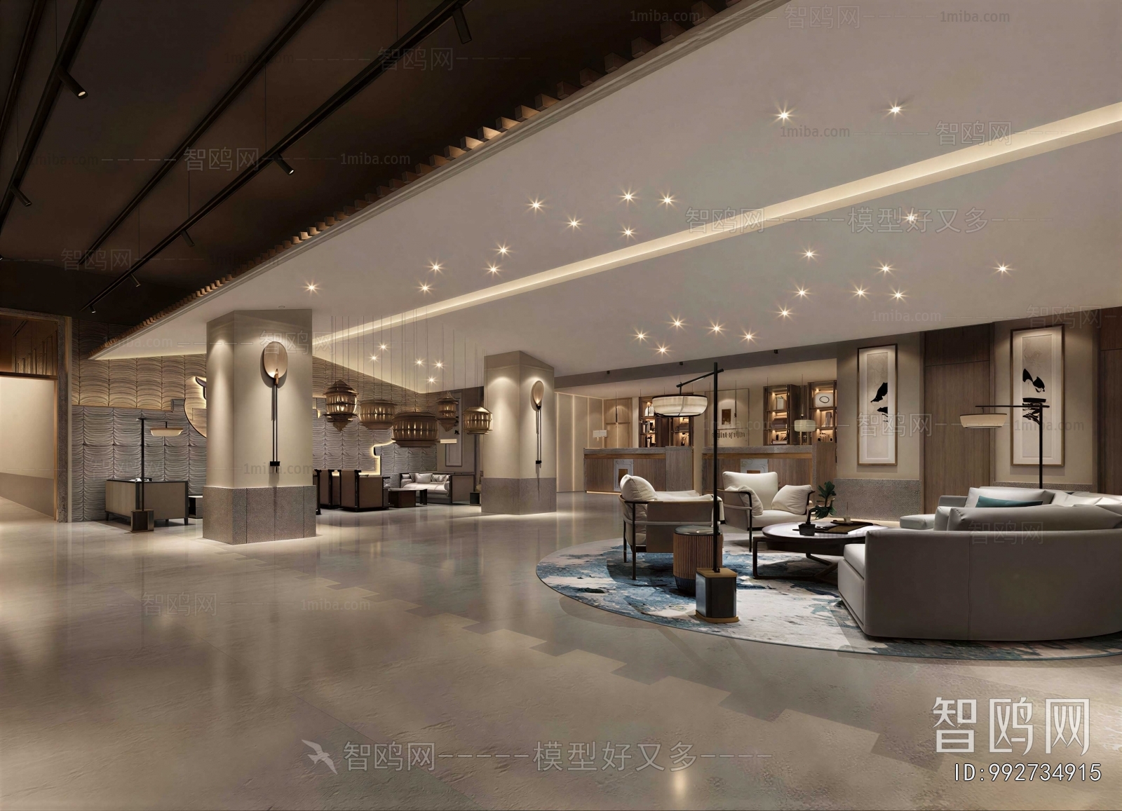 New Chinese Style Lobby Hall