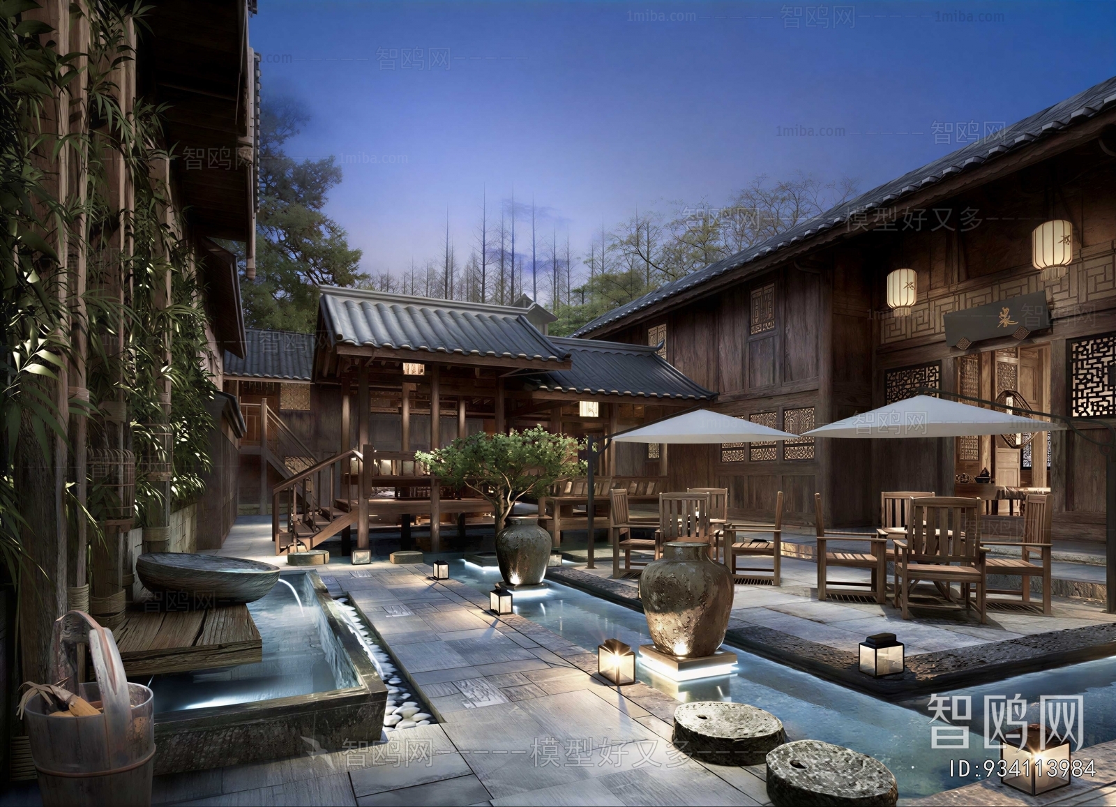 New Chinese Style Courtyard/landscape