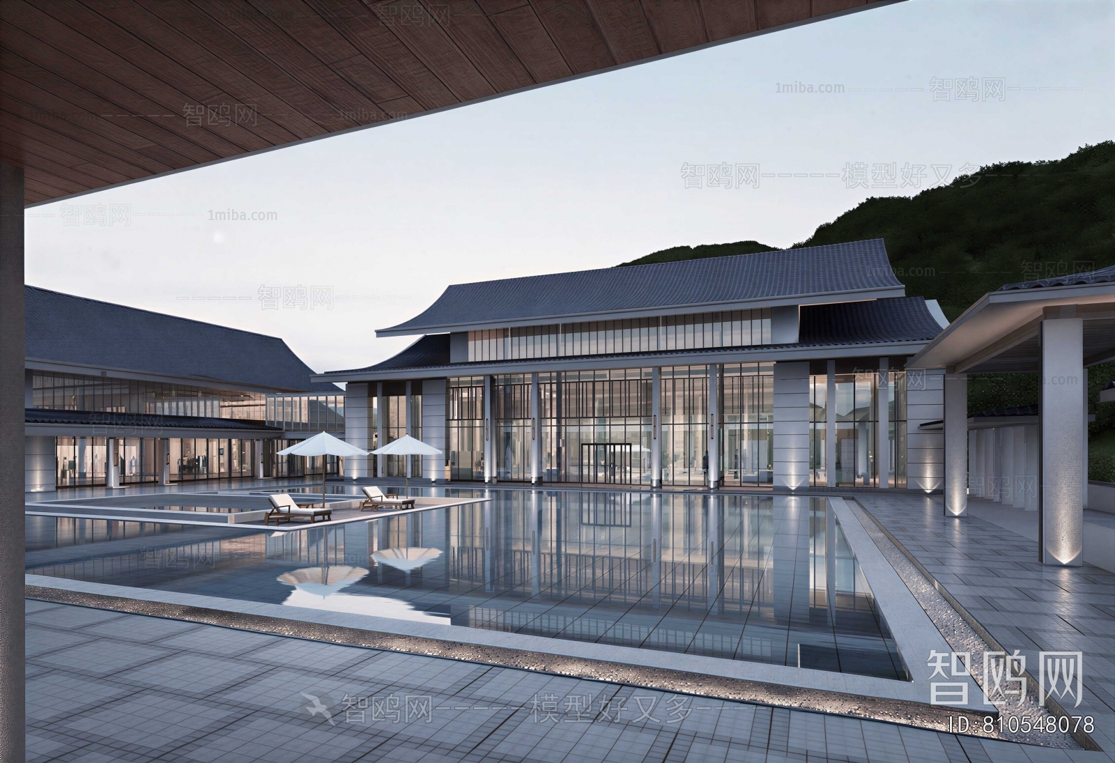 New Chinese Style Appearance Of Commercial Building