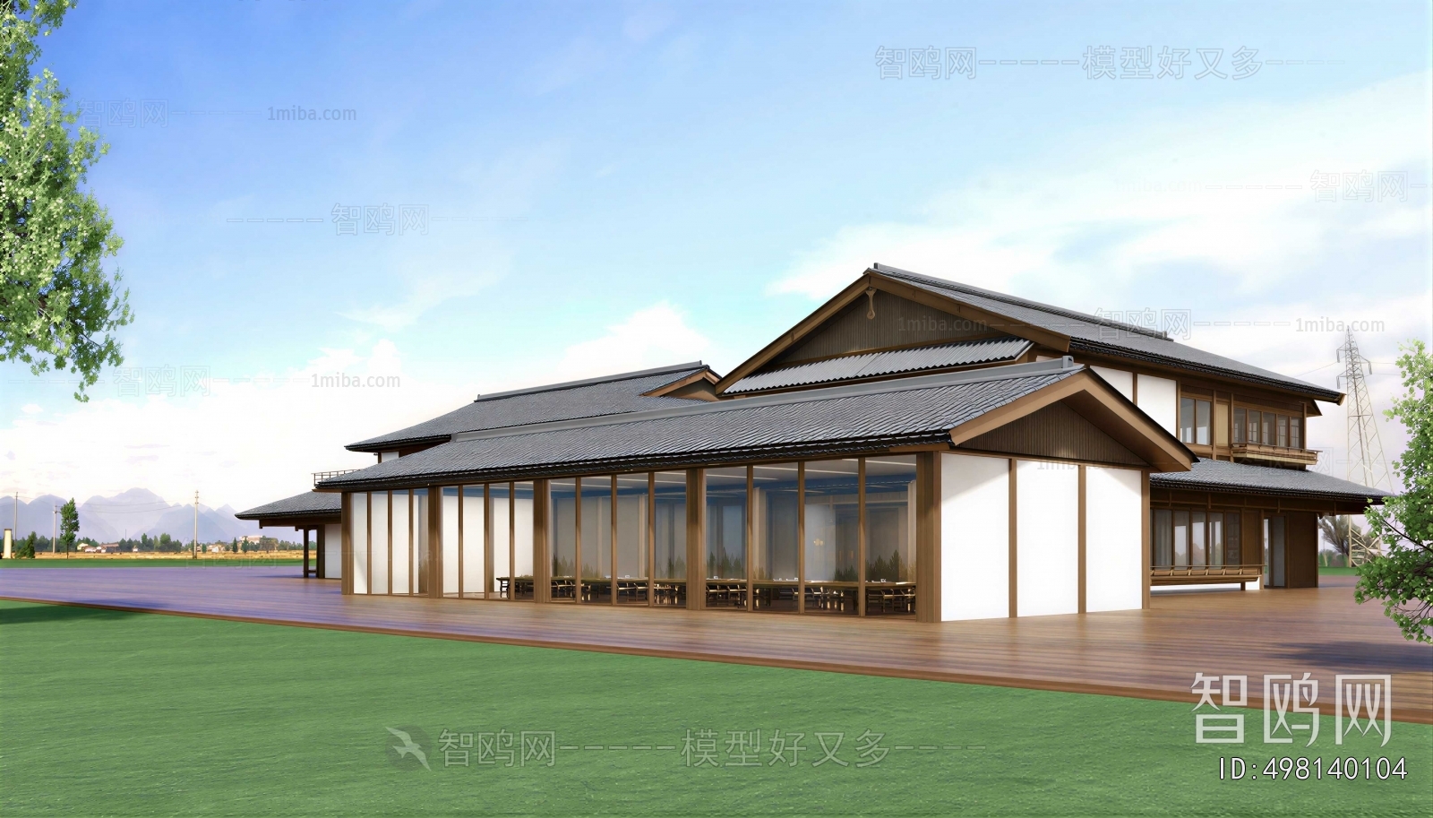 New Chinese Style Appearance Of Commercial Building