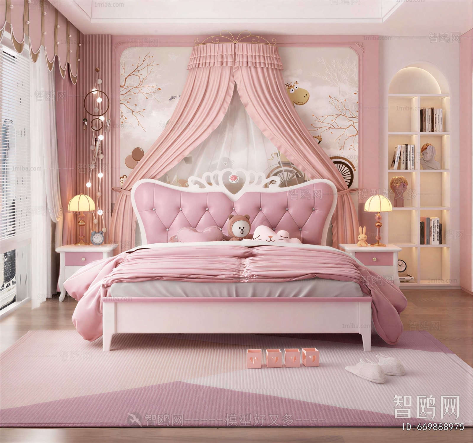 Simple European Style Girl's Room Daughter's Room