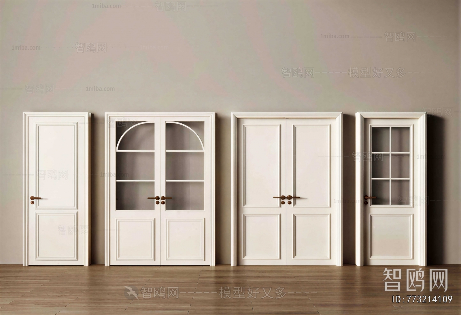 Simple European Style Double Door