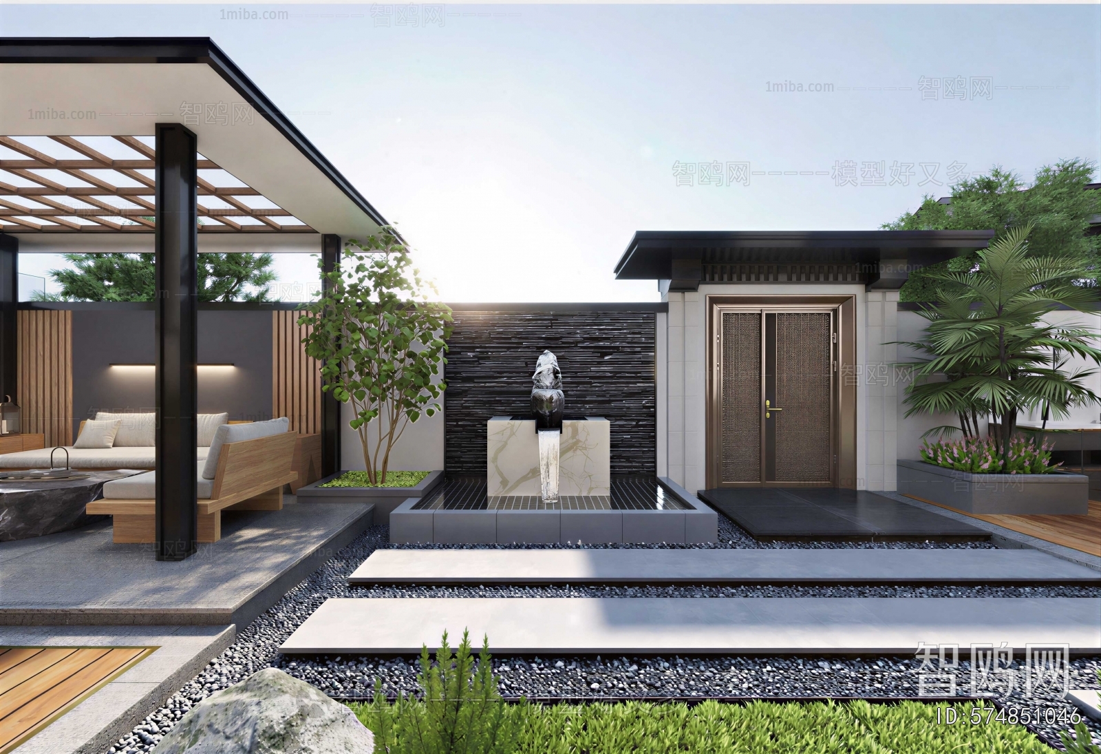 Modern Courtyard/landscape