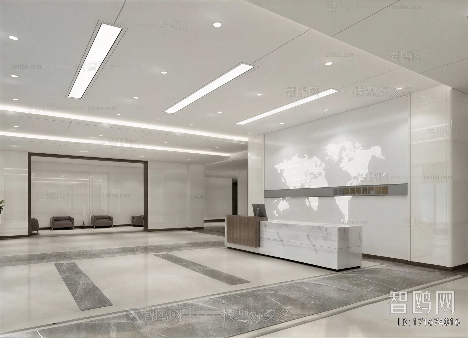 Modern Office Reception Desk