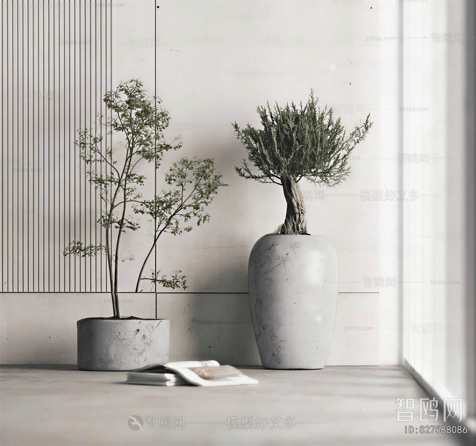 Modern Ground Green Plant Potted Plants