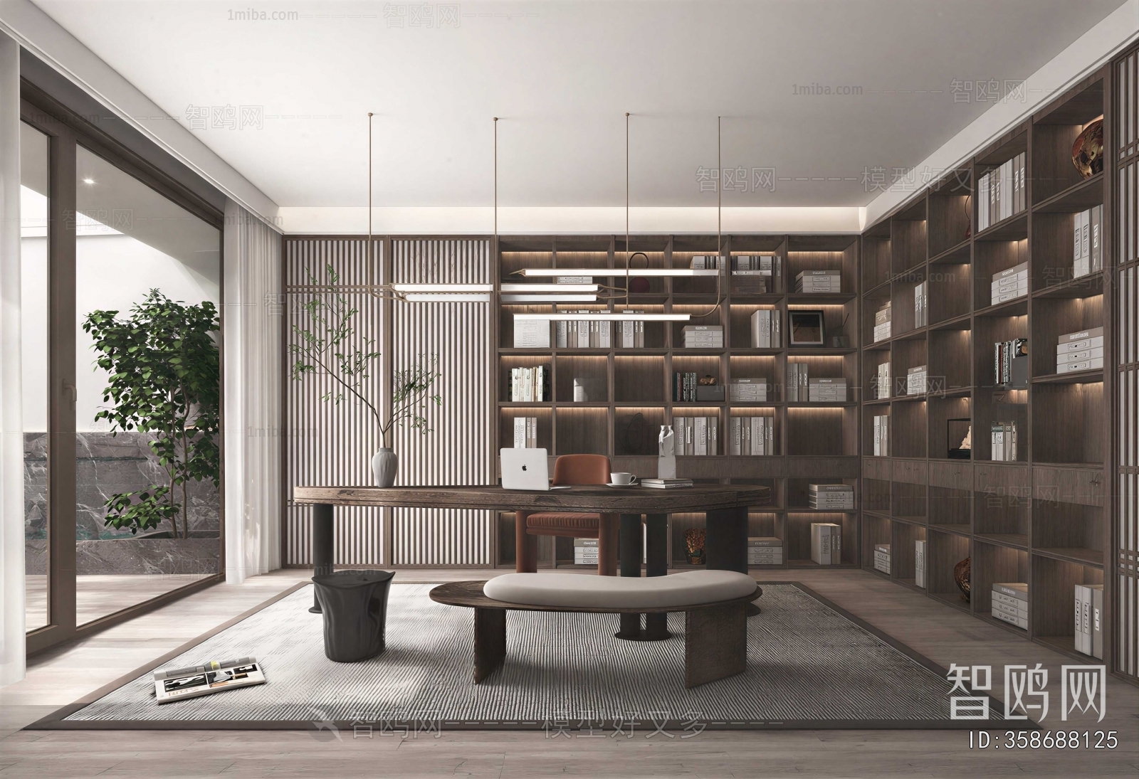New Chinese Style Study Space