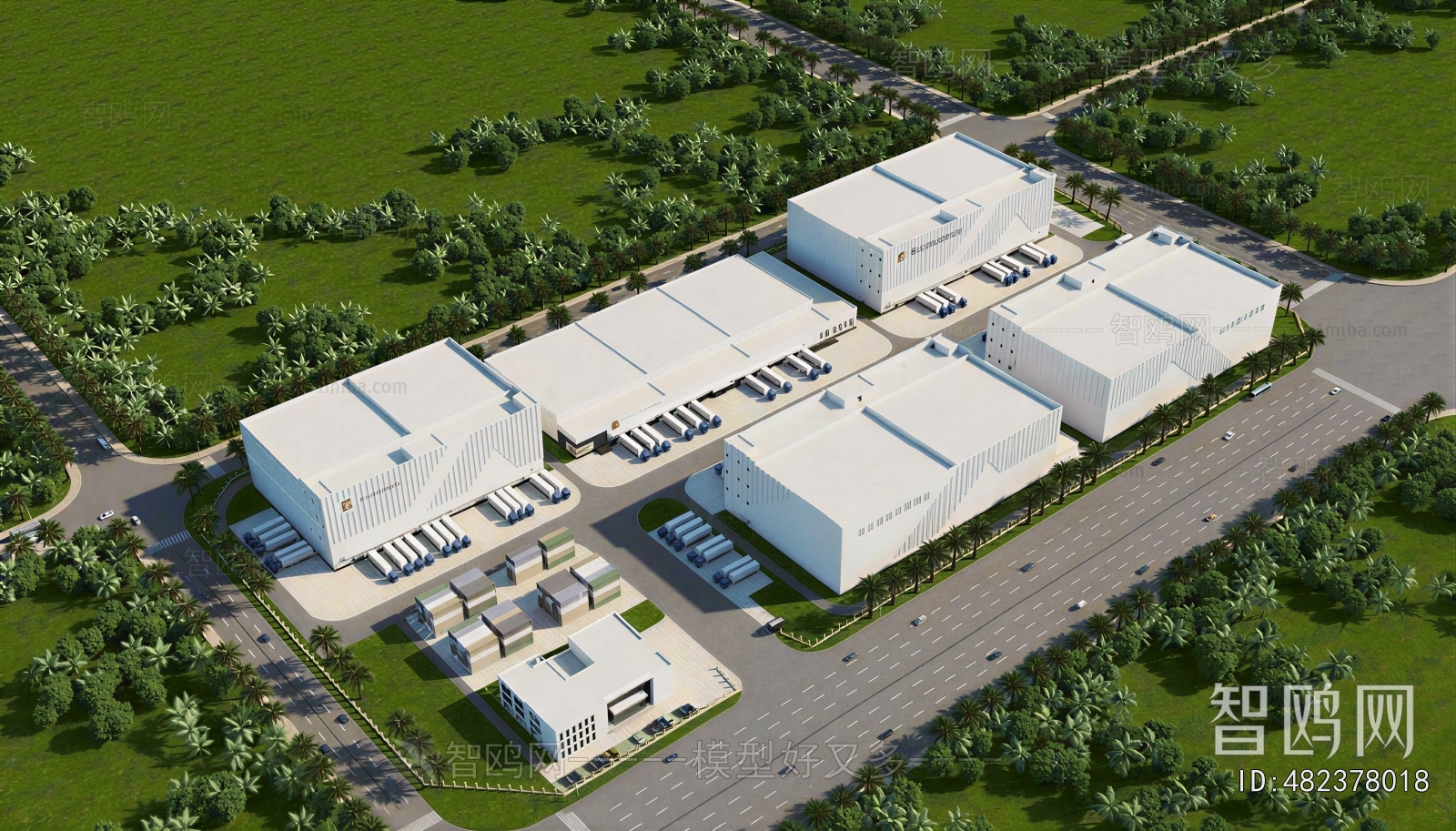 Modern Architectural Bird's-eye View Planning