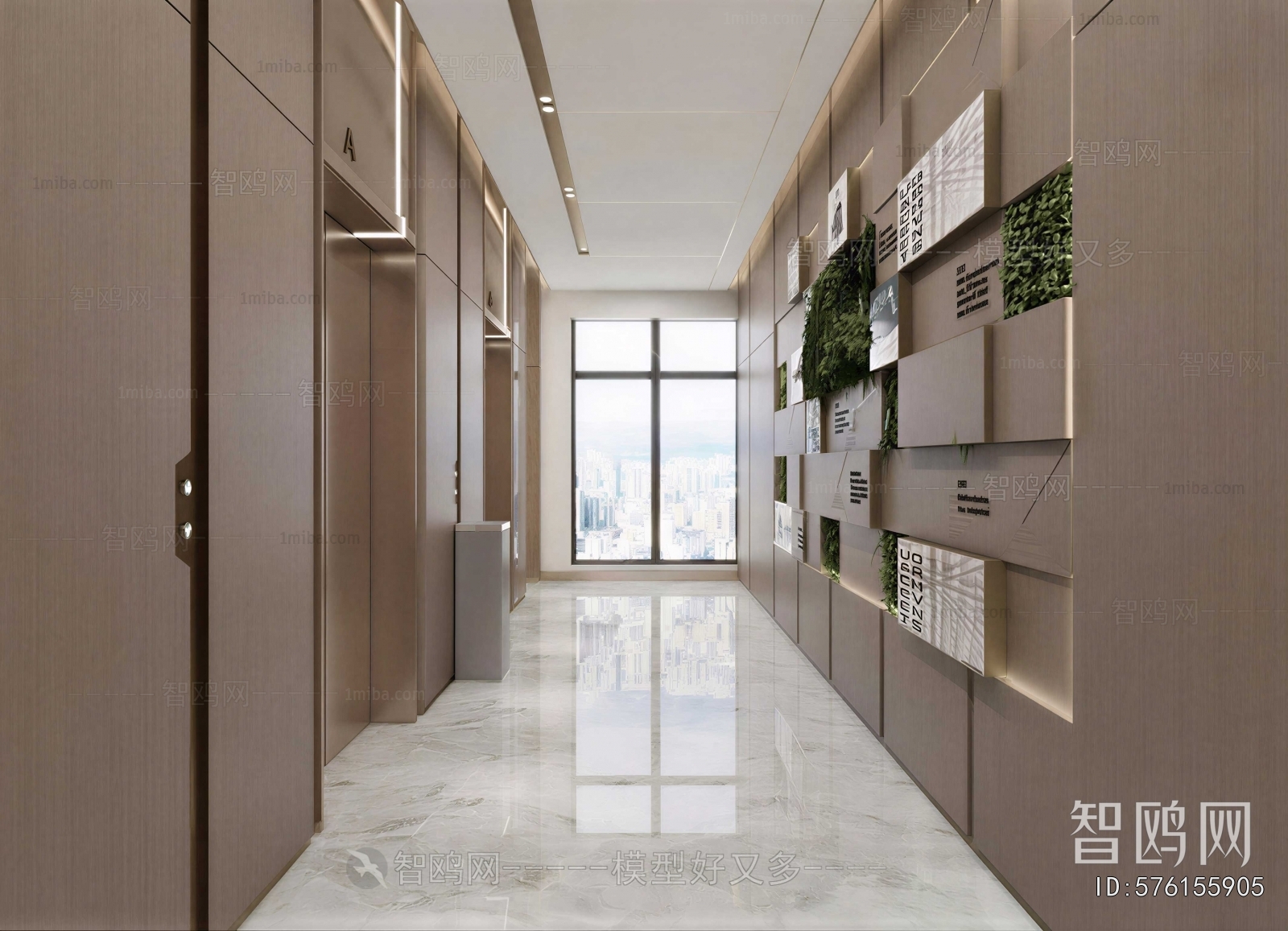 Modern Office Elevator Hall