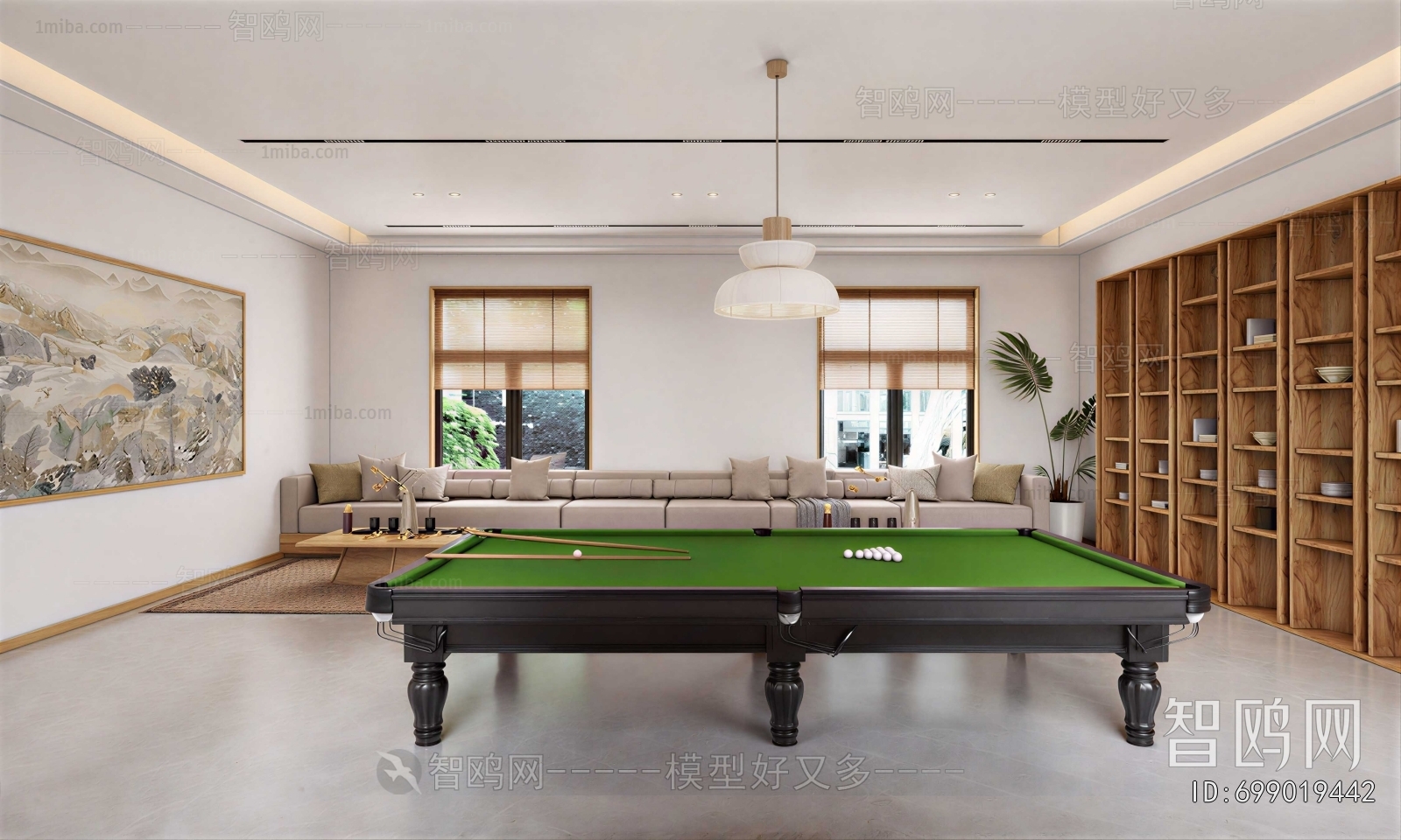 Modern Billiards Room