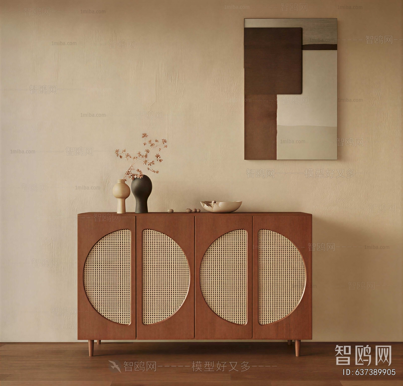 Wabi-sabi Style Entrance Cabinet