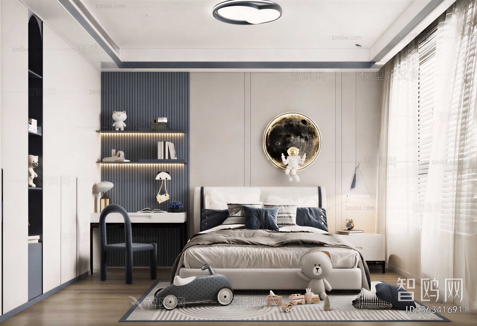 Modern Boy's Room And Son's Room