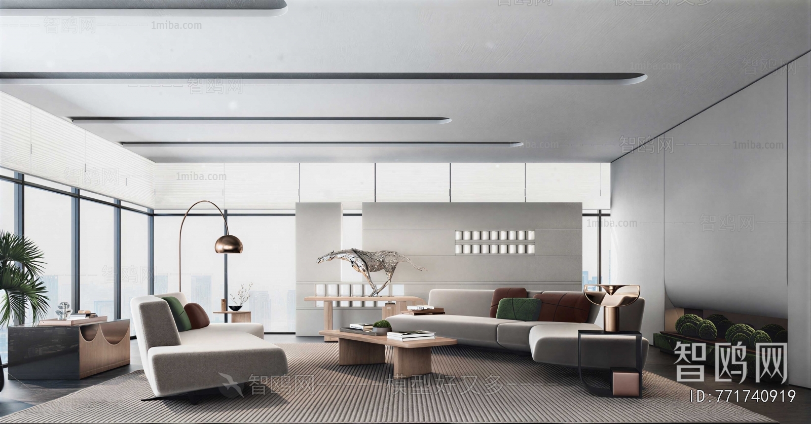 Modern Office Living Room