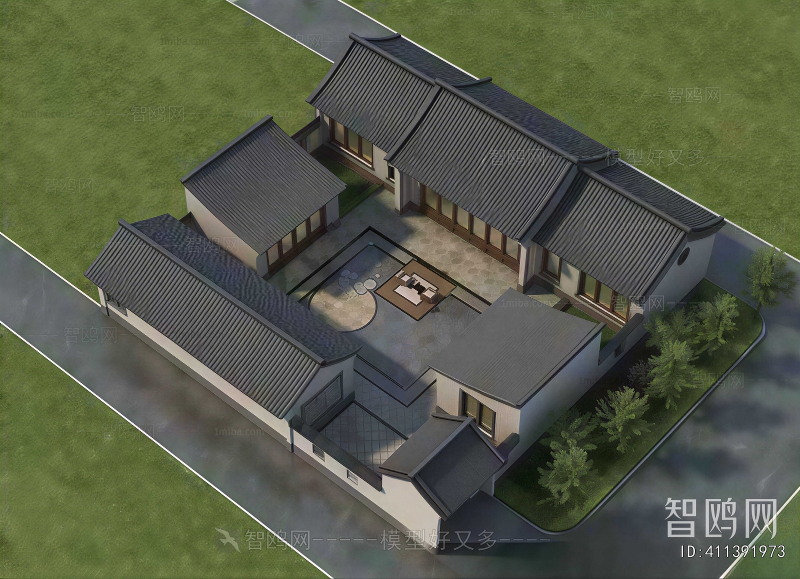 Chinese Style Architectural Bird's-eye View Planning