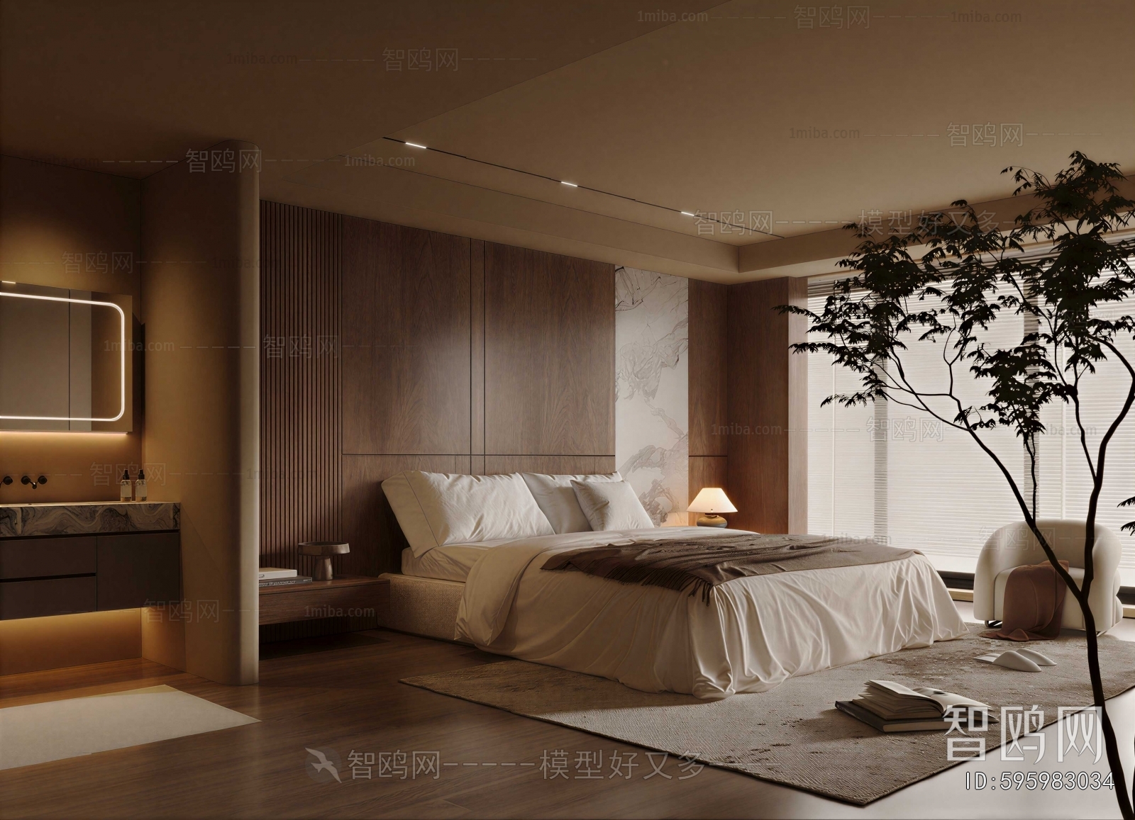 Wabi-sabi Style Bedroom