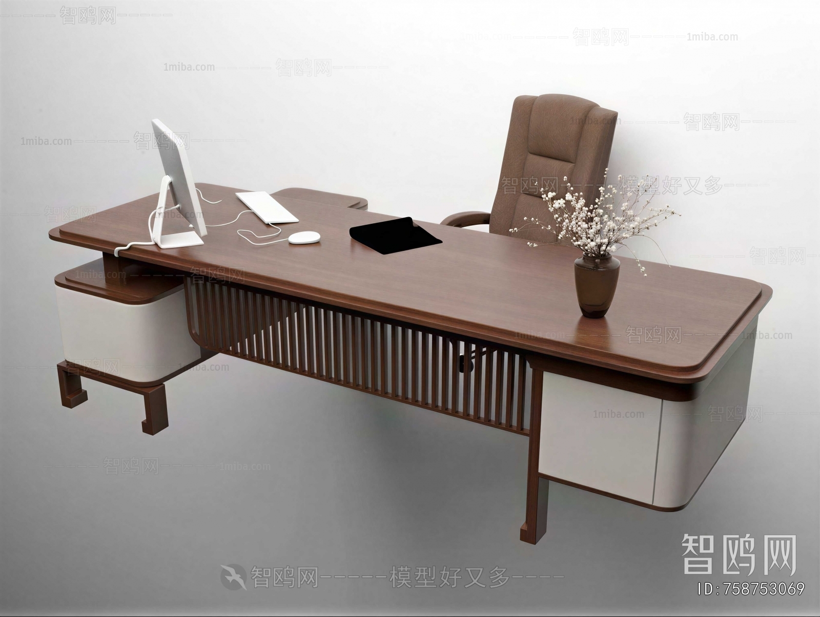New Chinese Style Office Desk And Chair