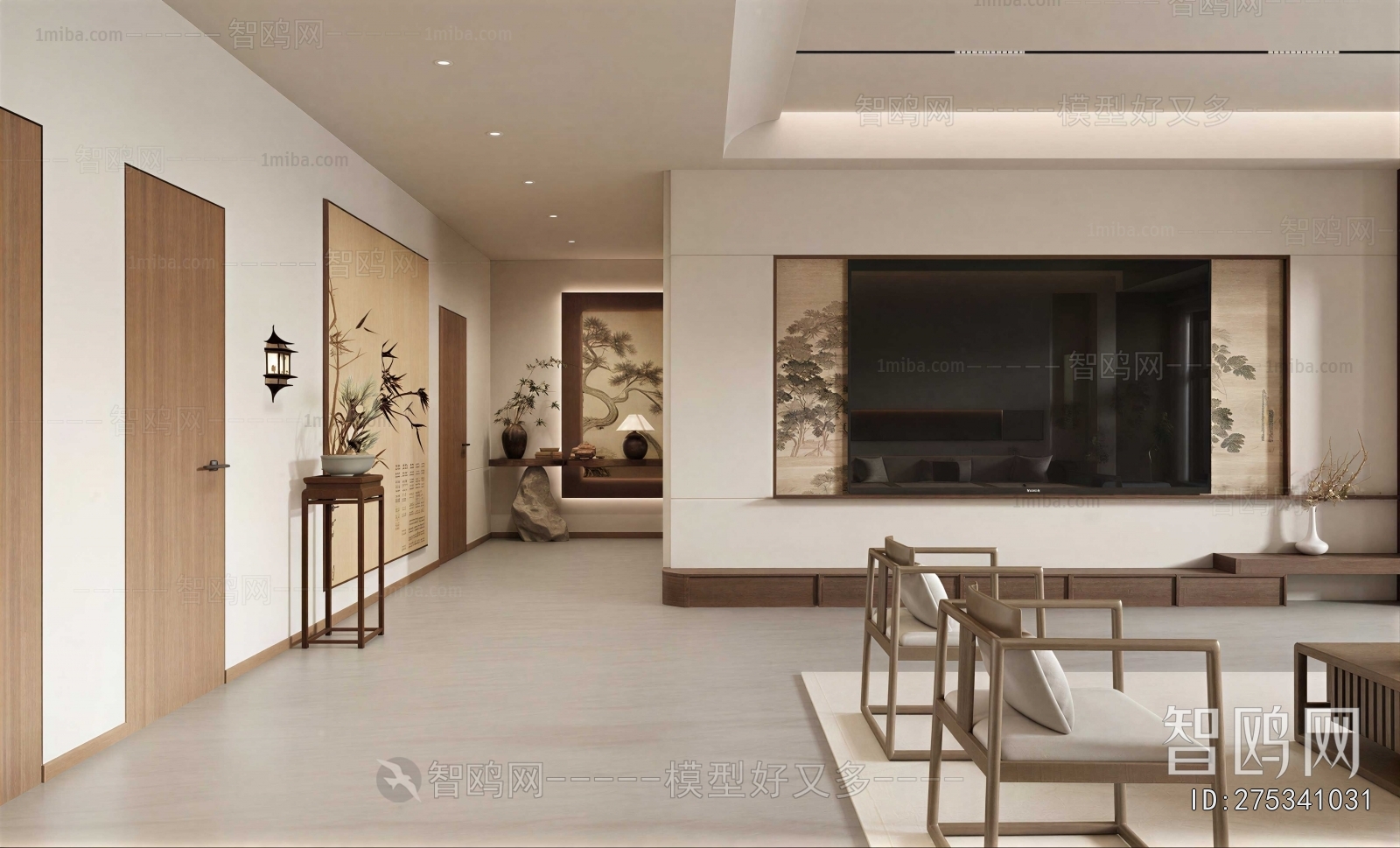 New Chinese Style A Living Room