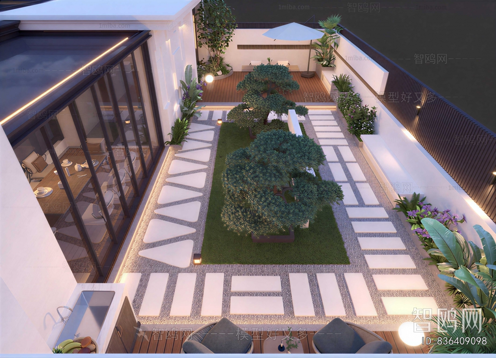Modern Courtyard/landscape
