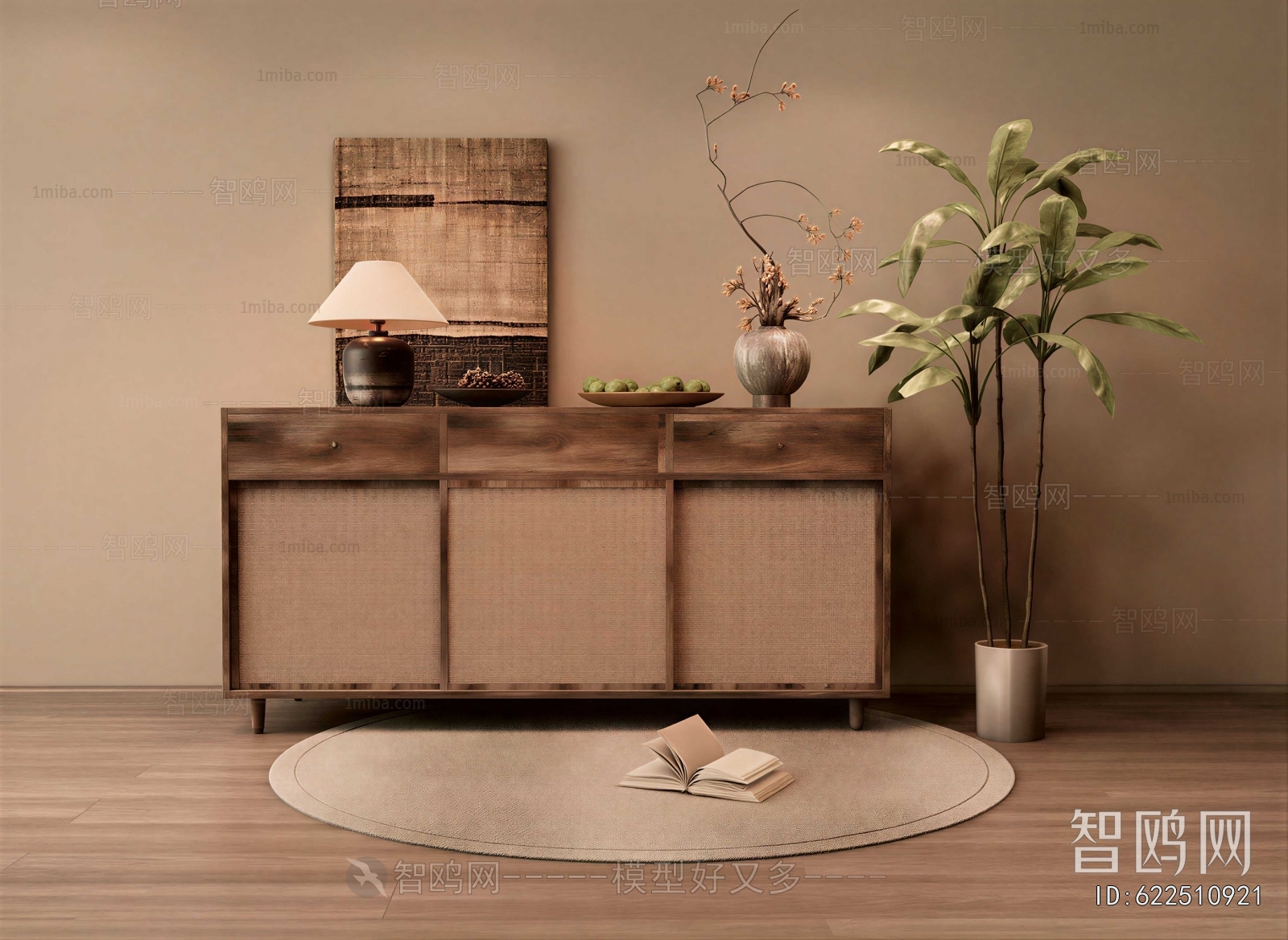 Wabi-sabi Style Entrance Cabinet