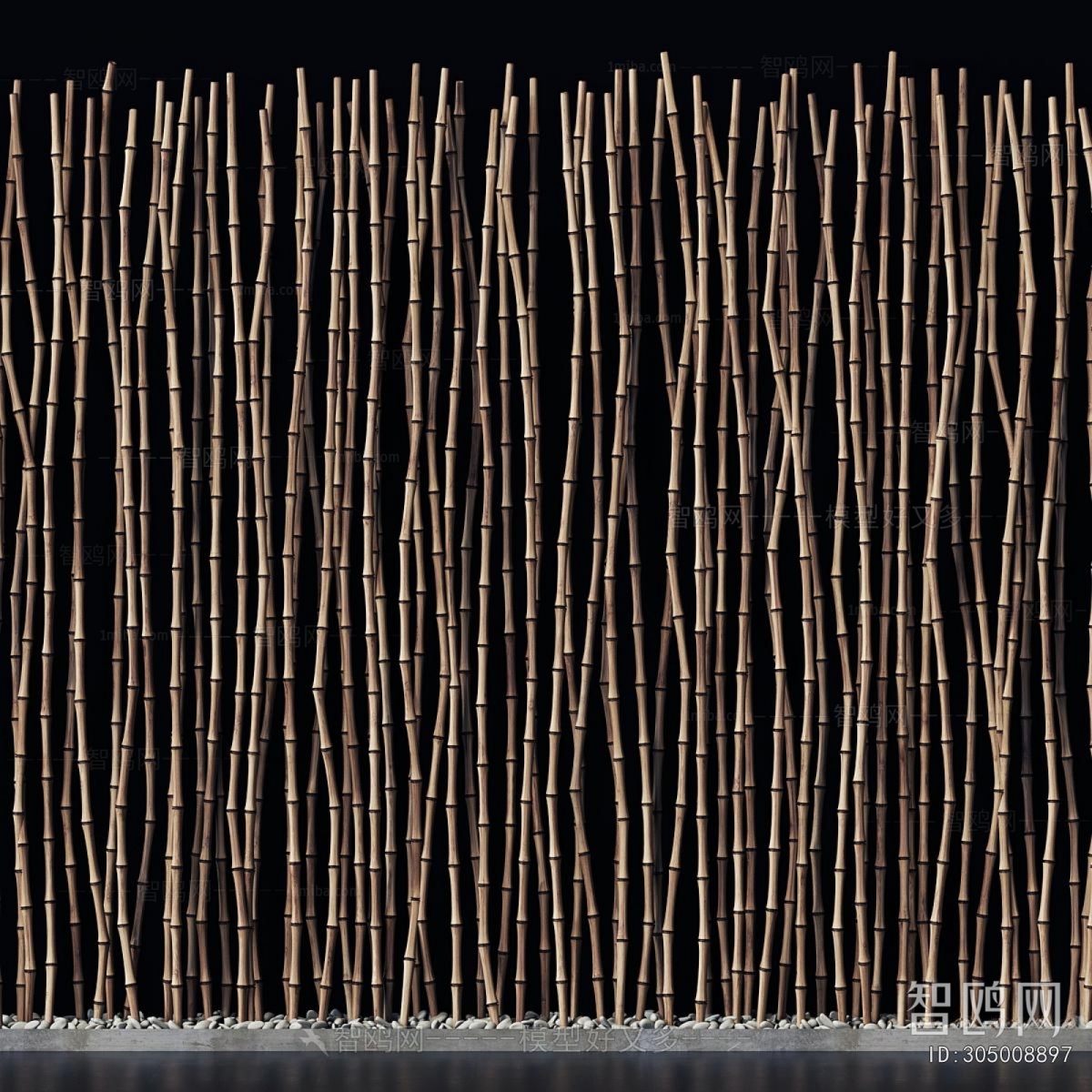 Wabi-sabi Style Wooden Screen Partition