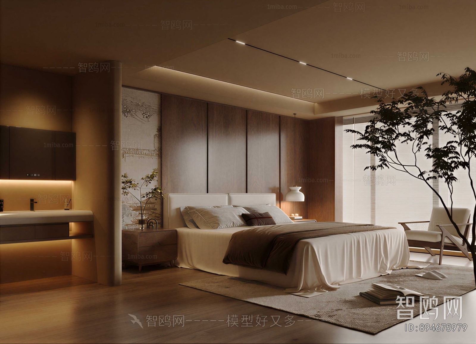 Wabi-sabi Style Bedroom