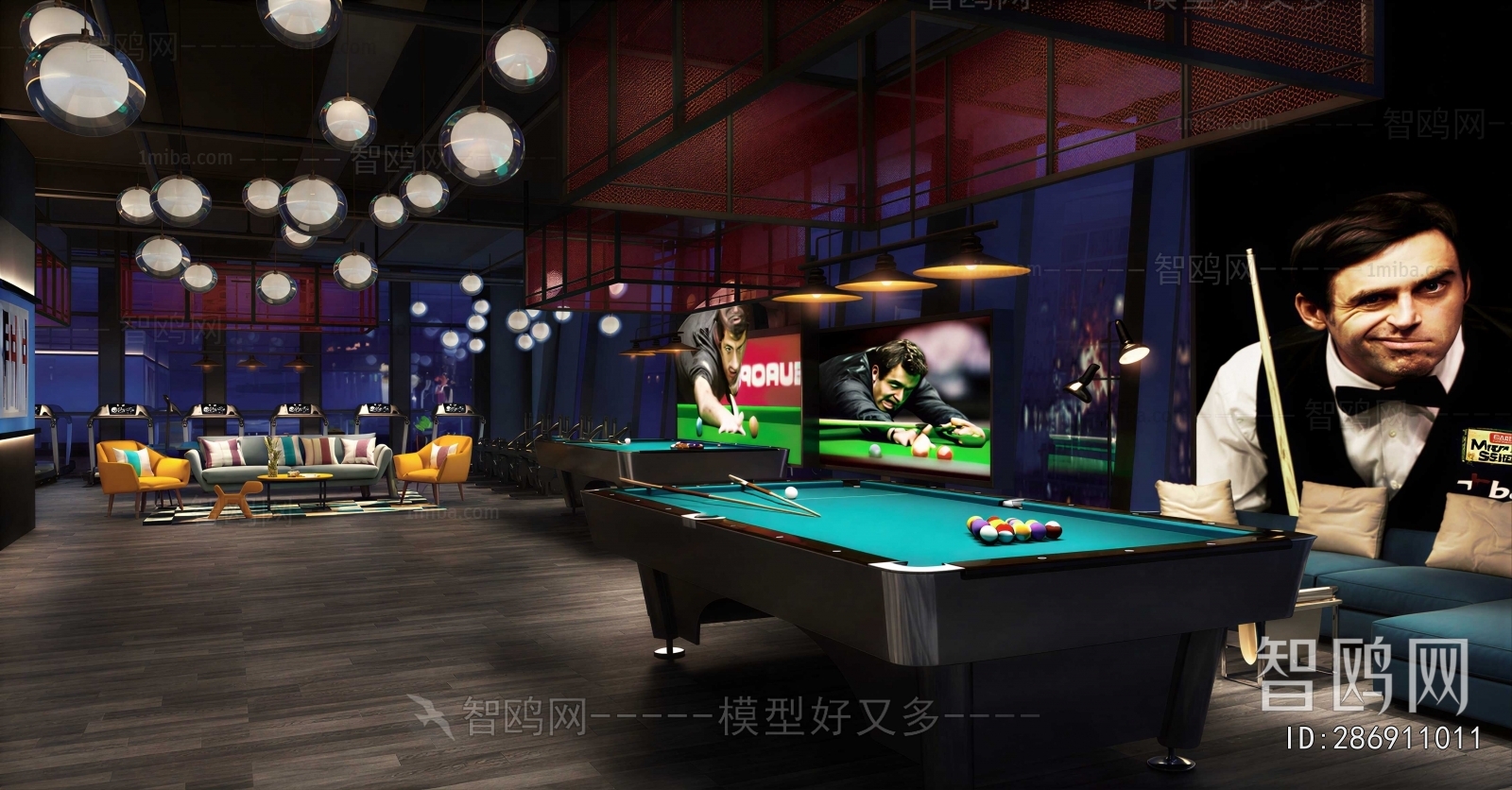 Modern Billiard Room
