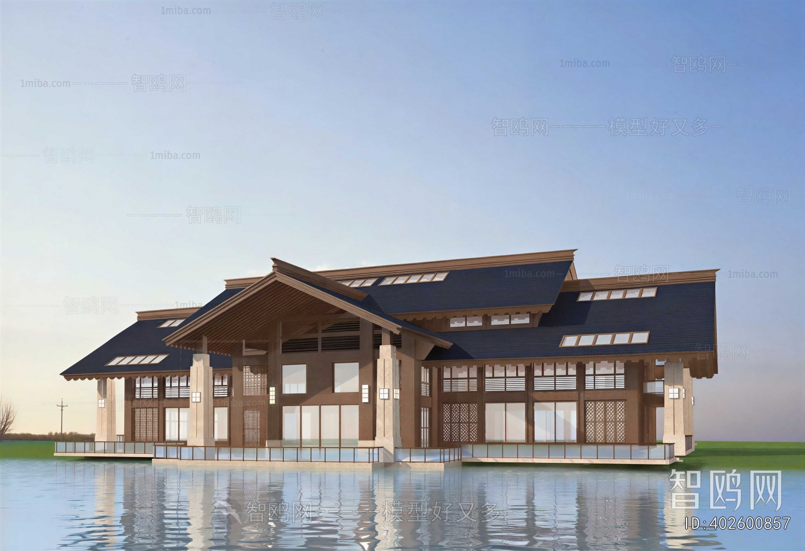 New Chinese Style Appearance Of Commercial Building