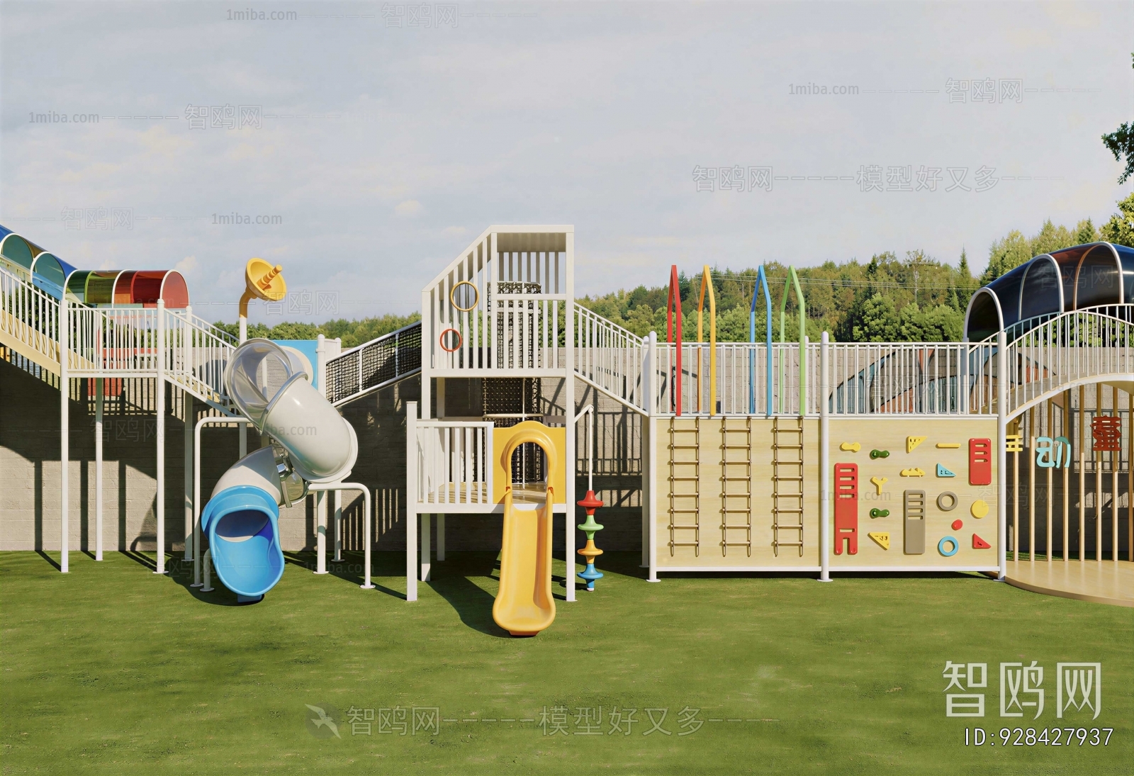 Modern Outdoor Space In Kindergarten
