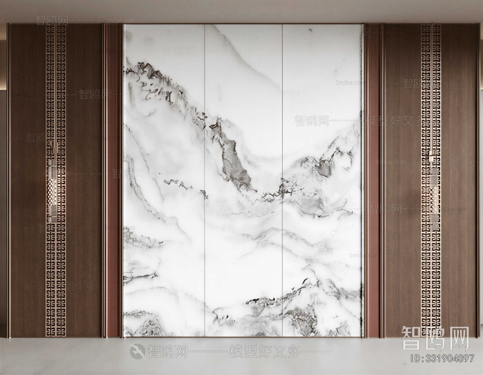 New Chinese Style TV Wall