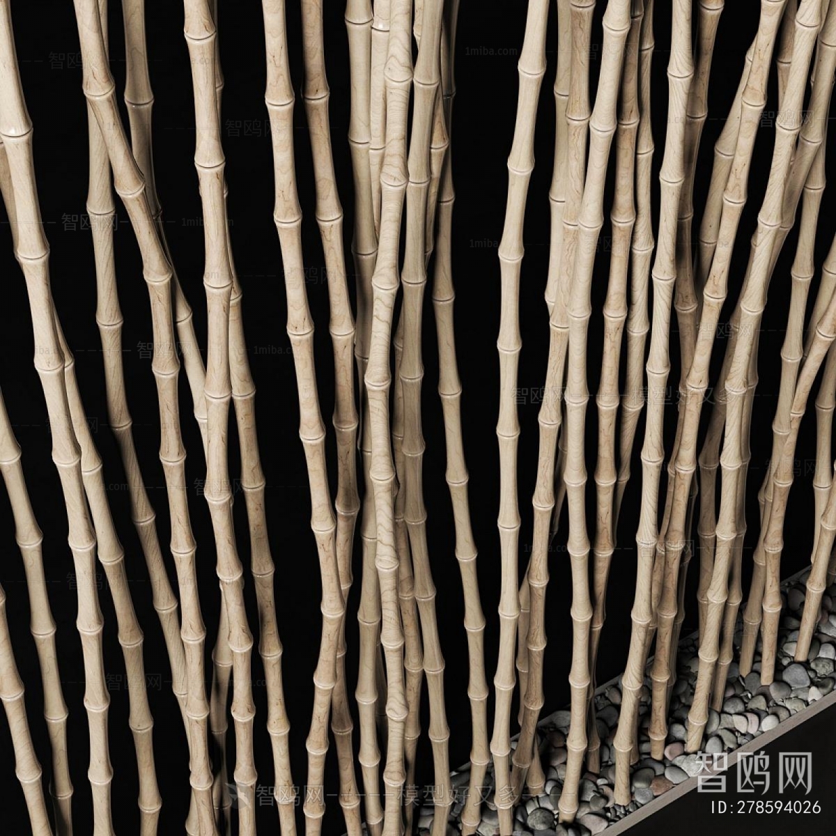 Wabi-sabi Style Wooden Screen Partition