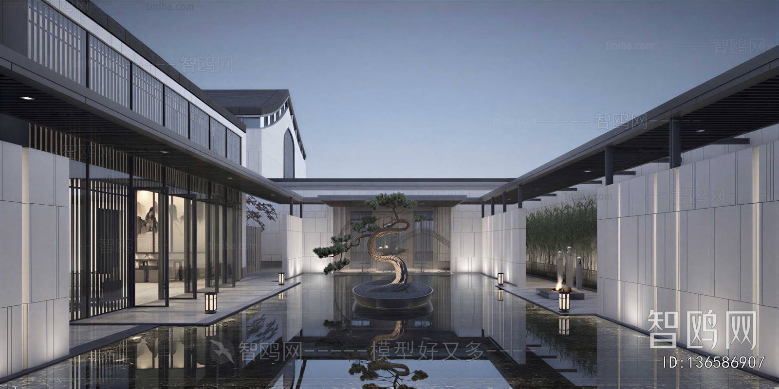 New Chinese Style Courtyard/landscape
