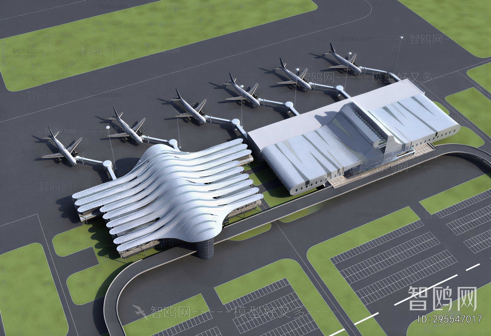 Modern Architectural Bird's-eye View Planning