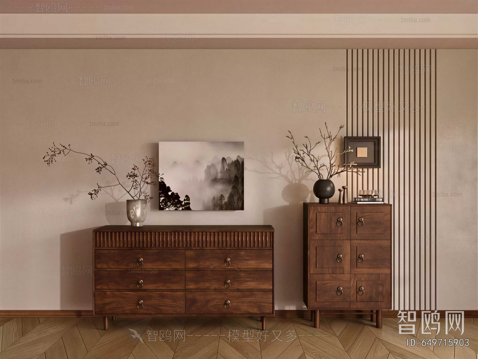 Wabi-sabi Style Entrance Cabinet