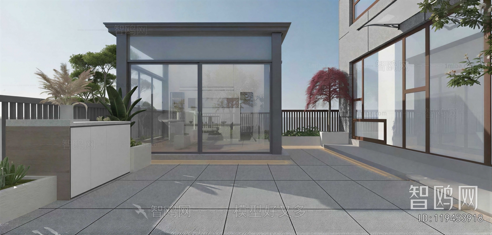 Modern Courtyard/landscape
