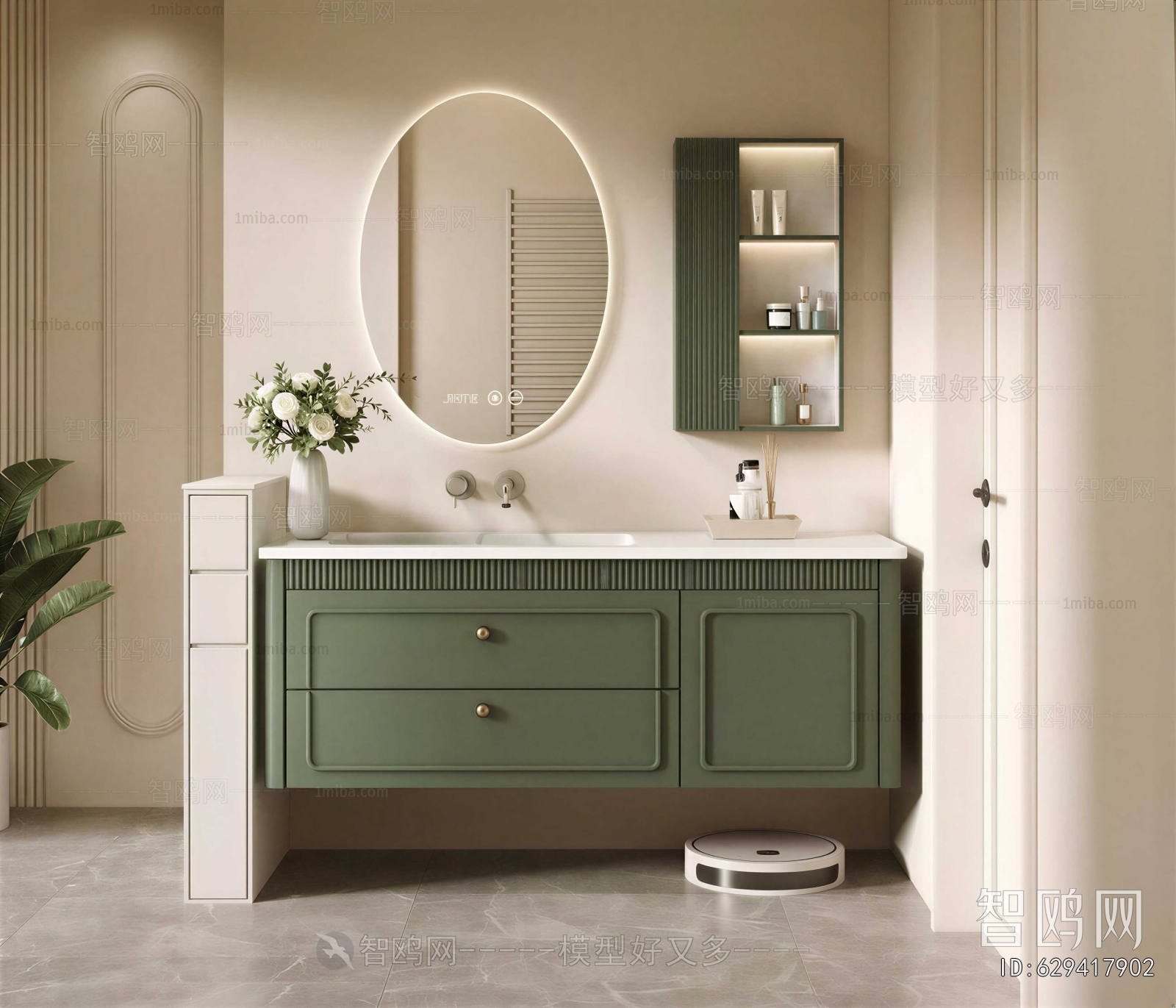 French Style Bathroom Cabinet