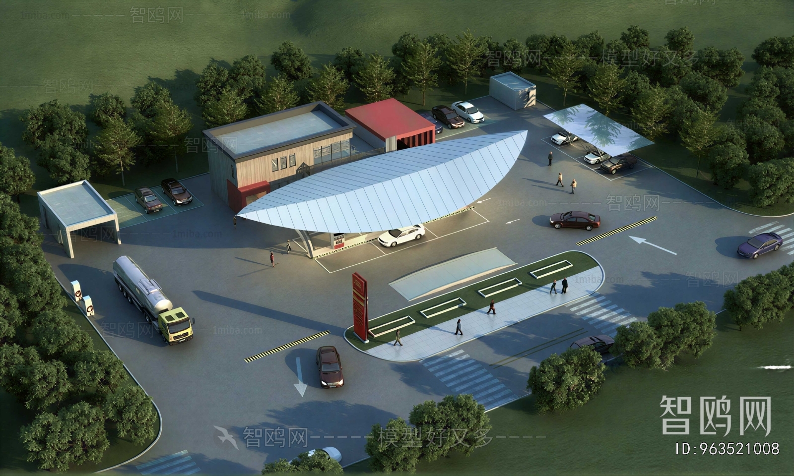 Modern Gas Station
