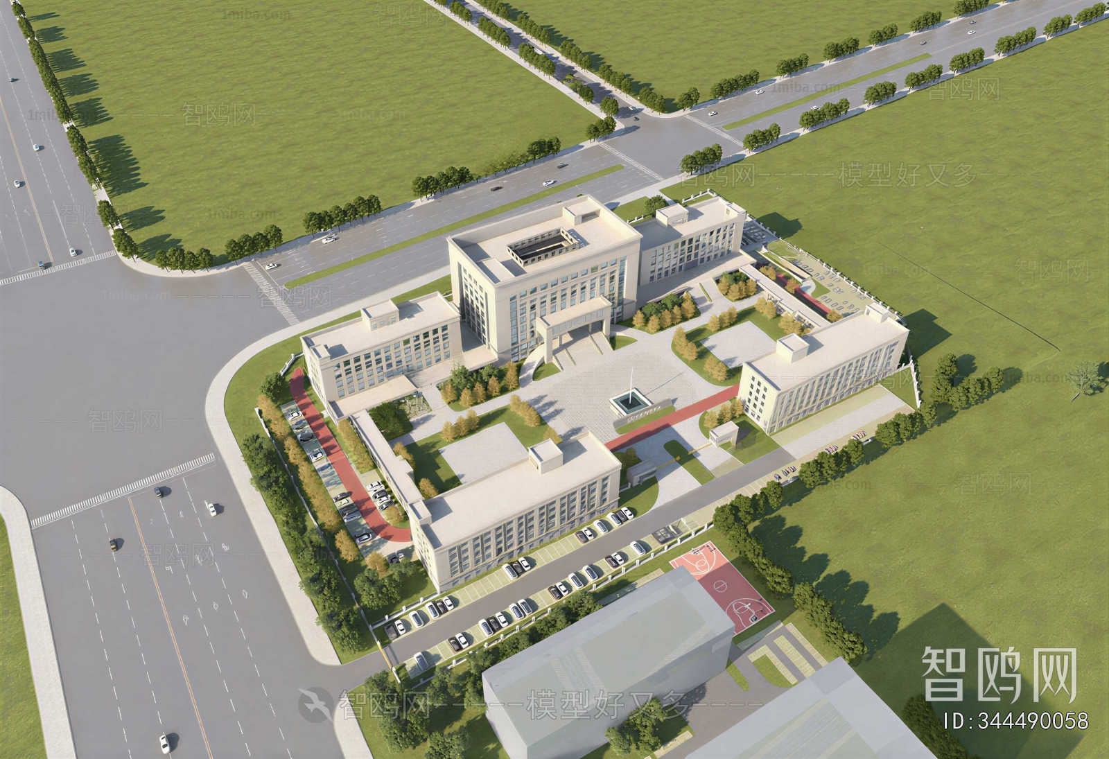 Modern Architectural Bird's-eye View Planning