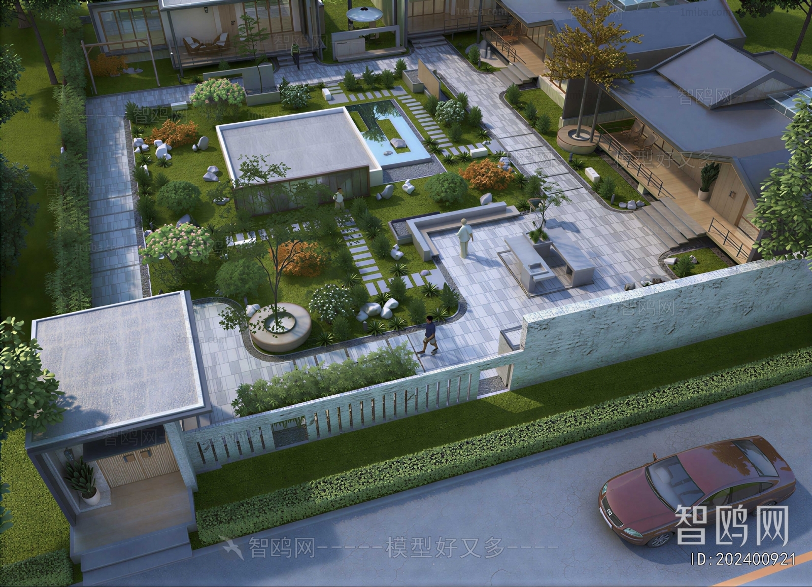 Modern Courtyard/landscape